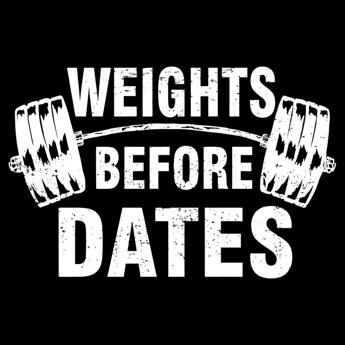 Weights Before Dates Motivation Bucket Hat