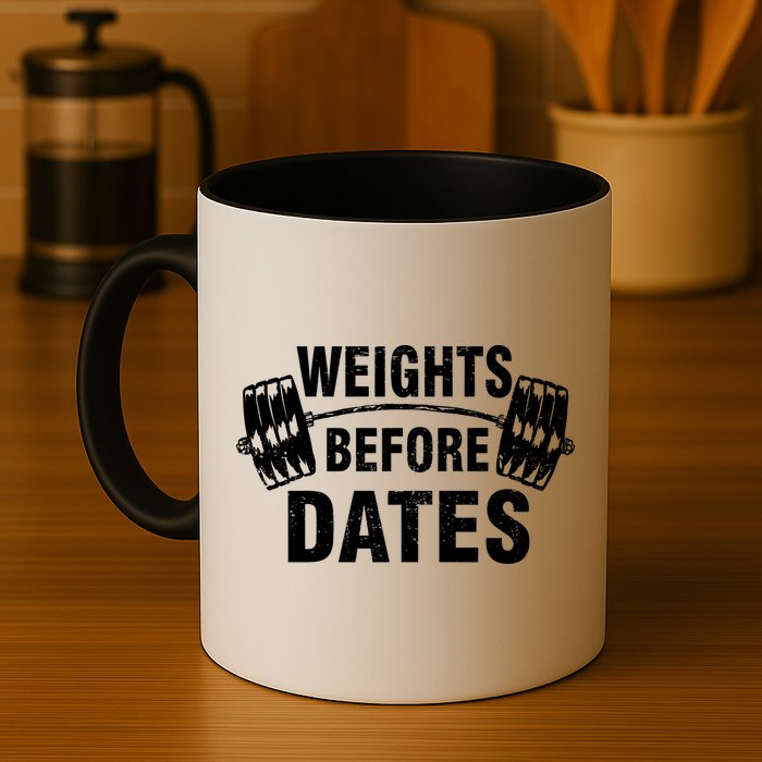 Weights Before Dates Motivation Mug