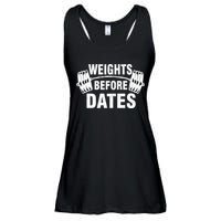 Weights Before Dates Motivation Ladies Essential Flowy Tank
