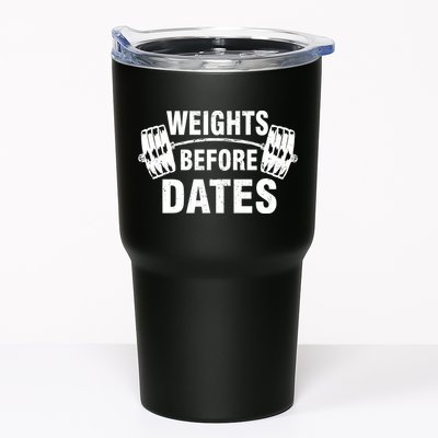 Weights Before Dates Motivation Tumbler