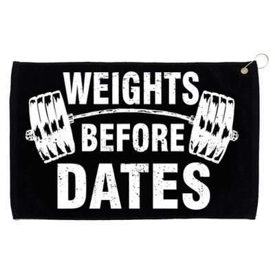 Weights Before Dates Motivation Grommeted Golf Towel