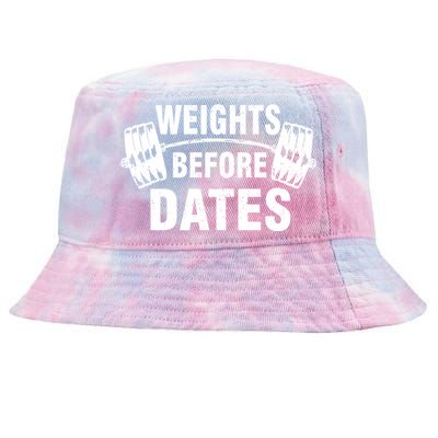 Weights Before Dates Motivation Tie-Dyed Bucket Hat