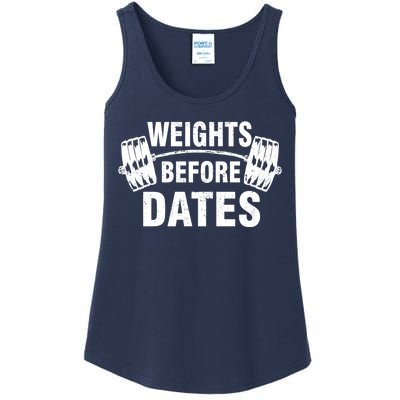 Weights Before Dates Motivation Ladies Essential Tank