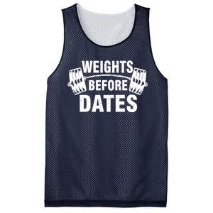 Weights Before Dates Motivation Mesh Reversible Basketball Jersey Tank