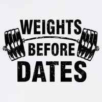 Weights Before Dates Motivation Garment-Dyed Sweatshirt