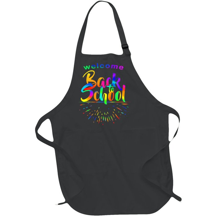 Welcome Back To School Full-Length Apron With Pockets