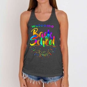 Welcome Back To School Women's Knotted Racerback Tank