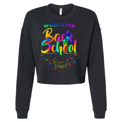 Welcome Back To School Cropped Pullover Crew