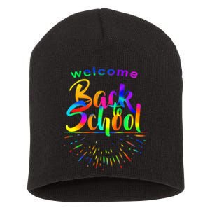 Welcome Back To School Short Acrylic Beanie