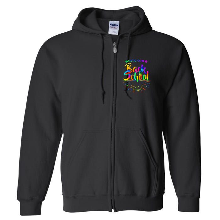Welcome Back To School Full Zip Hoodie
