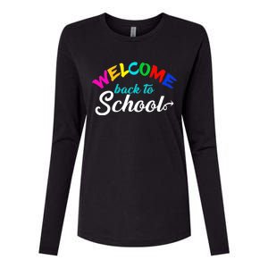 Welcome Back To School Arrow Womens Cotton Relaxed Long Sleeve T-Shirt