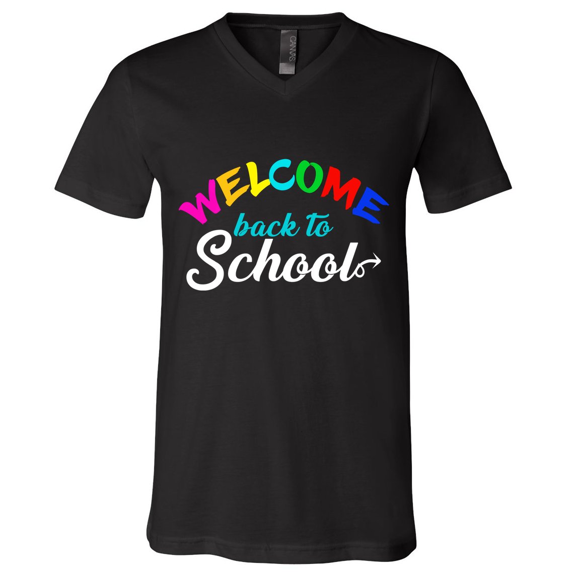 Welcome Back To School Arrow V-Neck T-Shirt