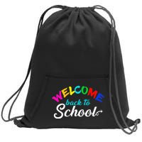 Welcome Back To School Arrow Sweatshirt Cinch Pack Bag