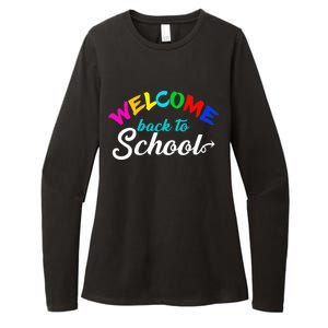 Welcome Back To School Arrow Womens CVC Long Sleeve Shirt