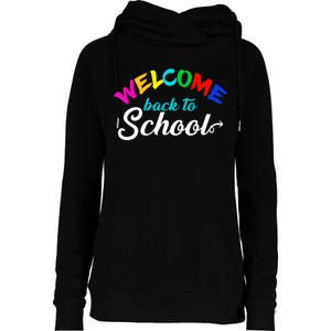 Welcome Back To School Arrow Womens Funnel Neck Pullover Hood