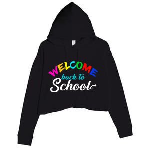 Welcome Back To School Arrow Crop Fleece Hoodie