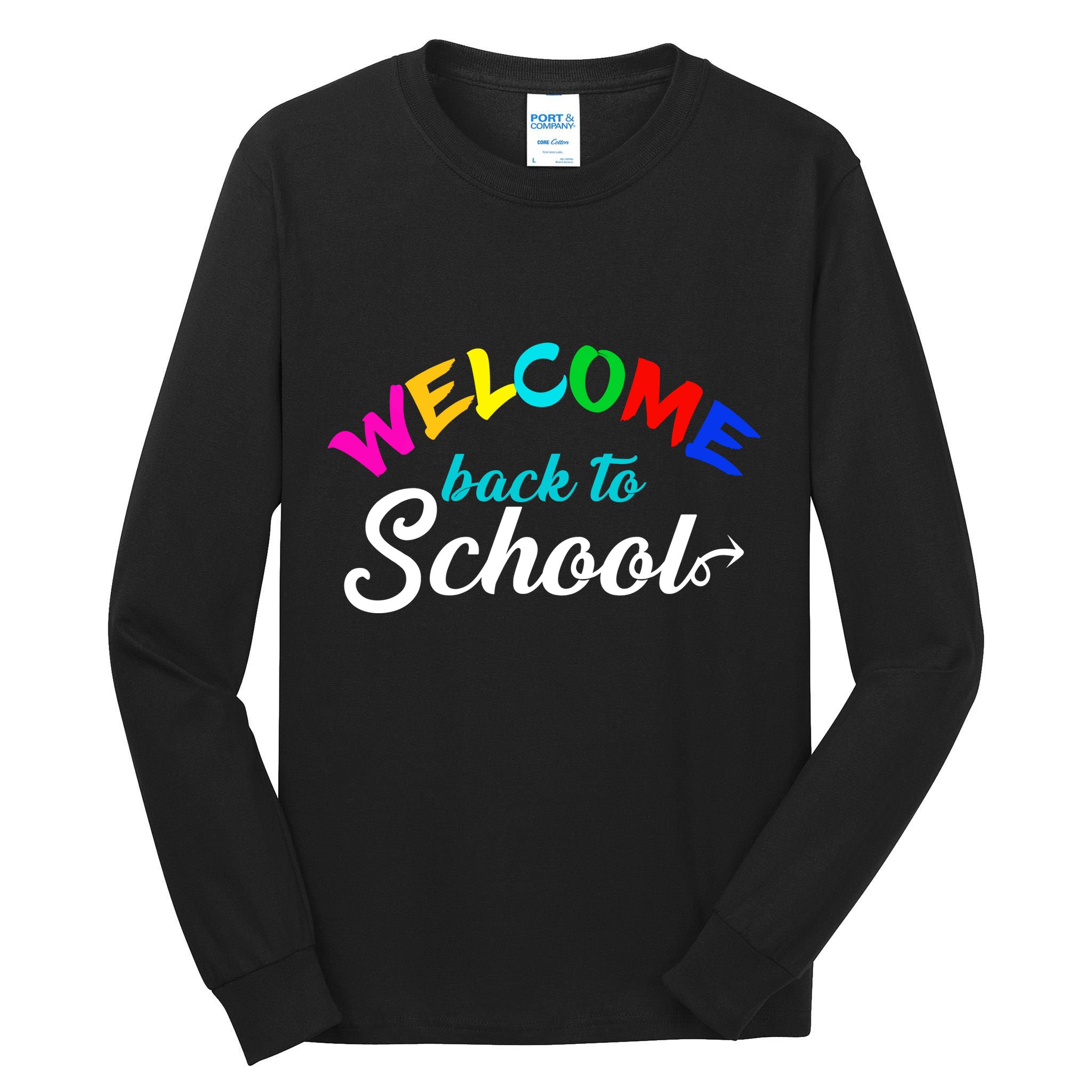 Welcome Back To School Arrow Tall Long Sleeve T-Shirt