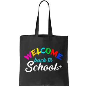 Welcome Back To School Arrow Tote Bag