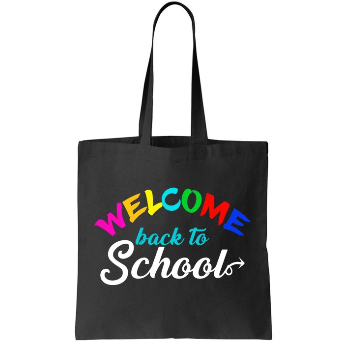 Welcome Back To School Arrow Tote Bag