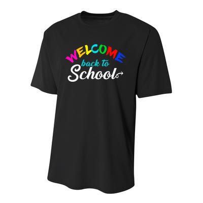 Welcome Back To School Arrow Youth Performance Sprint T-Shirt