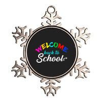 Welcome Back To School Arrow Metallic Star Ornament