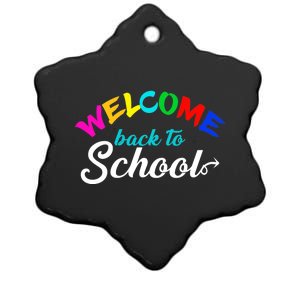 Welcome Back To School Arrow Ceramic Star Ornament