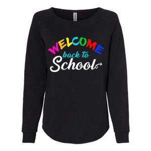 Welcome Back To School Arrow Womens California Wash Sweatshirt