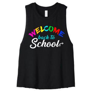 Welcome Back To School Arrow Women's Racerback Cropped Tank