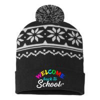 Welcome Back To School Arrow USA-Made Snowflake Beanie