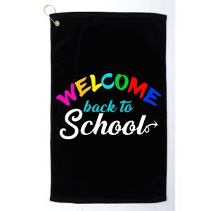 Welcome Back To School Arrow Platinum Collection Golf Towel