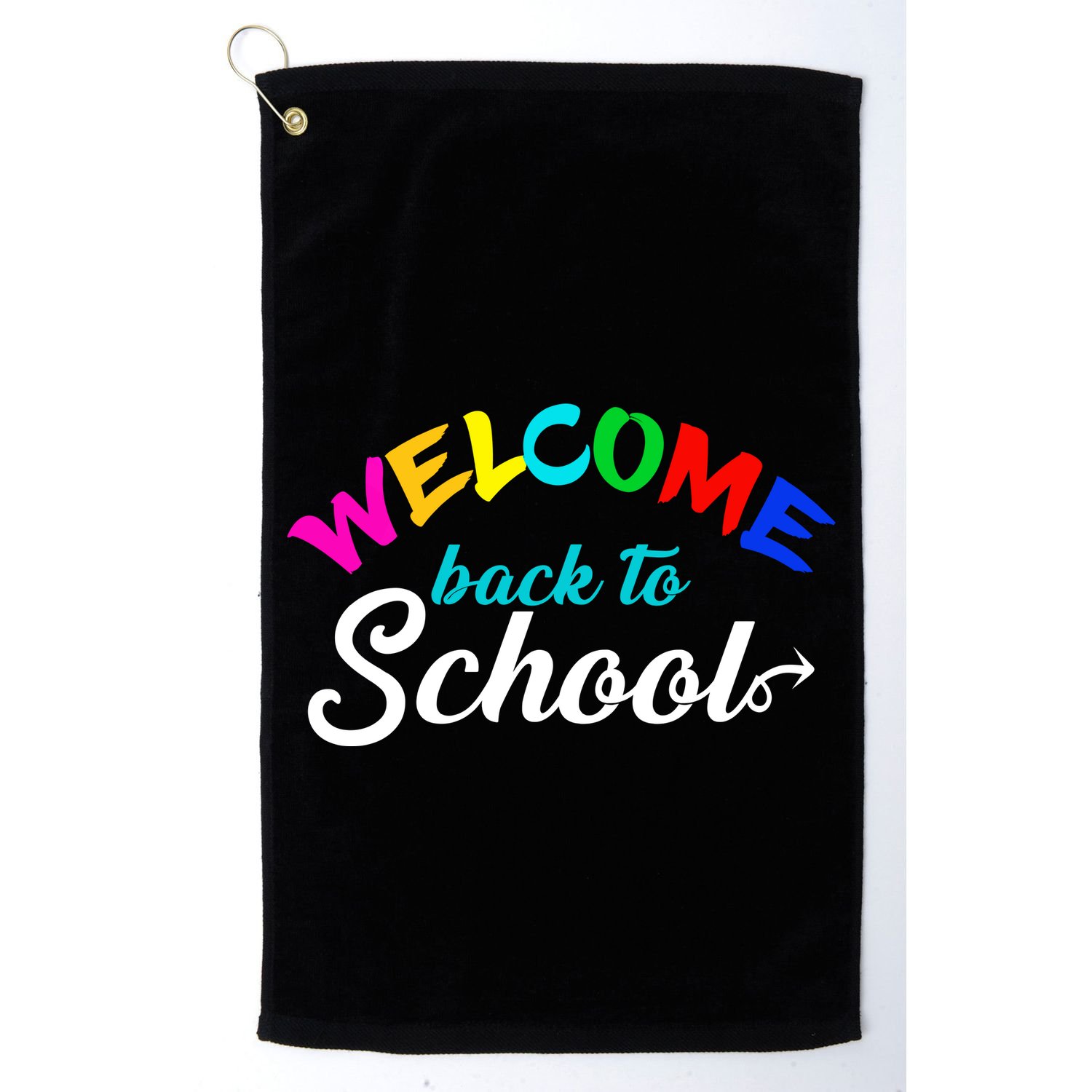 Welcome Back To School Arrow Golf Towel