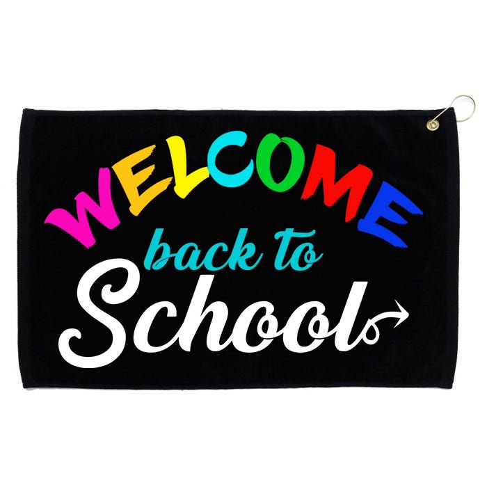 Welcome Back To School Arrow Grommeted Golf Towel