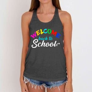 Welcome Back To School Arrow Women's Knotted Racerback Tank