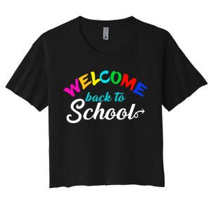 Welcome Back To School Arrow Women's Crop Top Tee