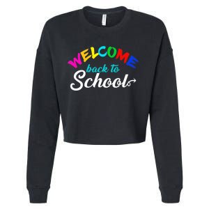 Welcome Back To School Arrow Cropped Pullover Crew