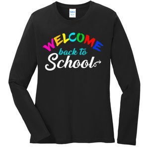 Welcome Back To School Arrow Ladies Long Sleeve Shirt