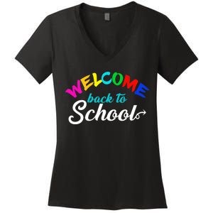 Welcome Back To School Arrow Women's V-Neck T-Shirt