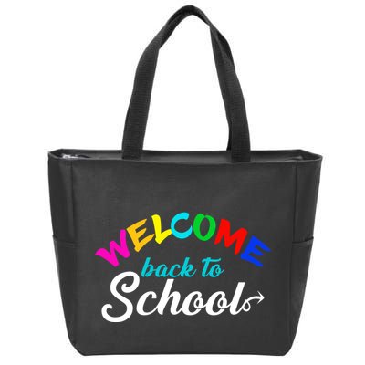 Welcome Back To School Arrow Zip Tote Bag