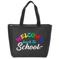 Welcome Back To School Arrow Zip Tote Bag