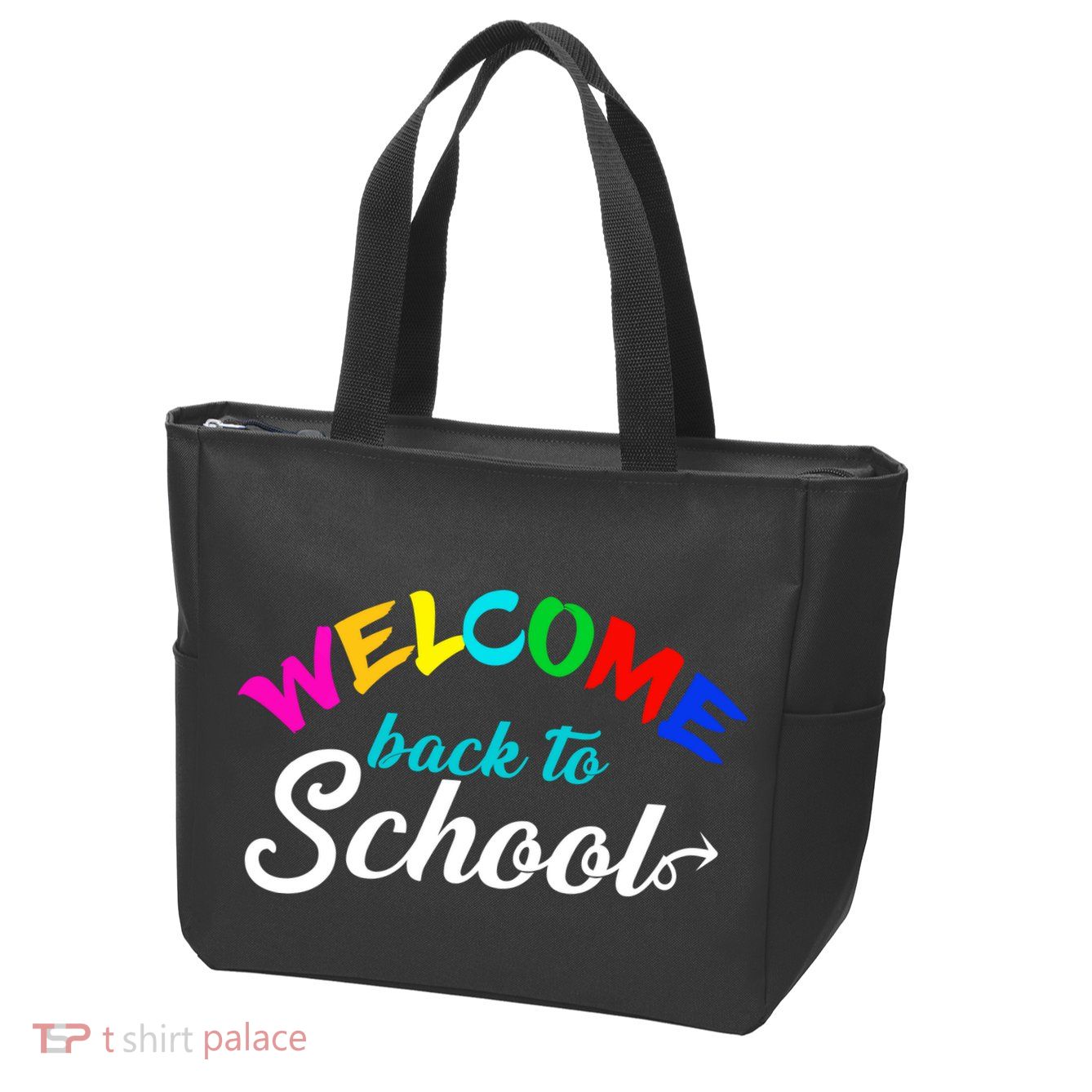 Welcome Back To School Arrow Zip Tote Bag