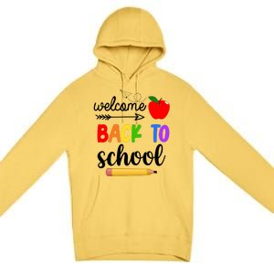 Welcome Back To School Teachers Students Premium Pullover Hoodie