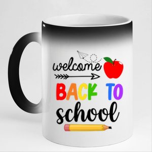 Welcome Back To School Teachers Students 11oz Black Color Changing Mug