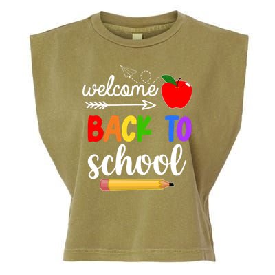 Welcome Back To School Teachers Students Garment-Dyed Women's Muscle Tee