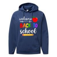 Welcome Back To School Teachers Students Performance Fleece Hoodie