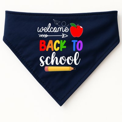 Welcome Back To School Teachers Students USA-Made Doggie Bandana