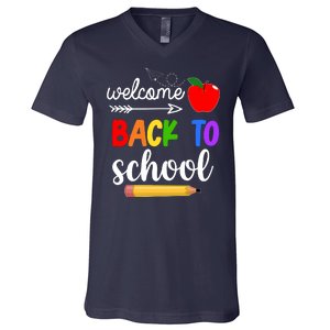 Welcome Back To School Teachers Students V-Neck T-Shirt