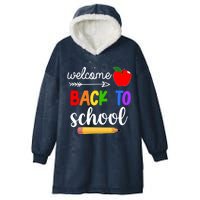 Welcome Back To School Teachers Students Hooded Wearable Blanket