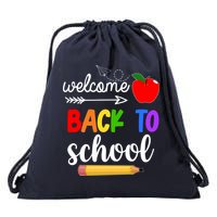 Welcome Back To School Teachers Students Drawstring Bag