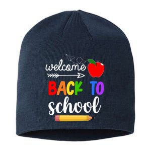 Welcome Back To School Teachers Students Sustainable Beanie