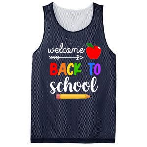 Welcome Back To School Teachers Students Mesh Reversible Basketball Jersey Tank